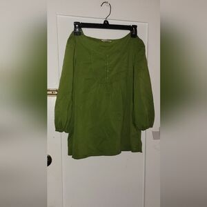 Old Navy Women's Size XS Green 3/4 Sleeve Blouse Shirt Top